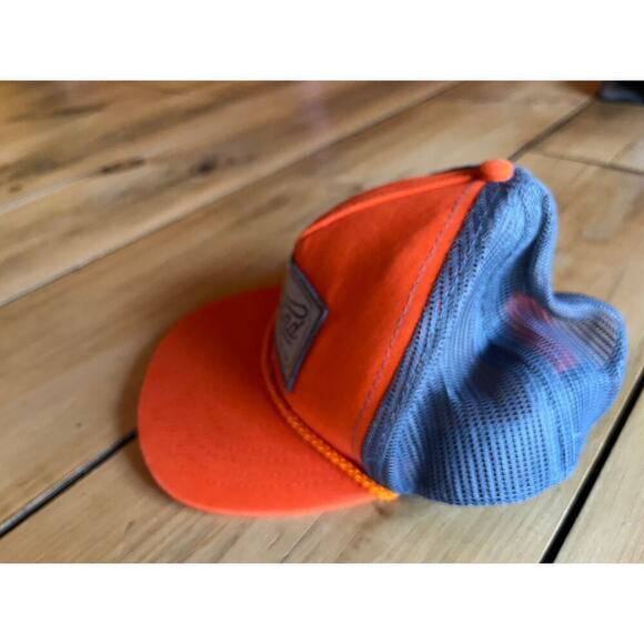 Fish Pond Fly Fishing Co Trucker Snap back hat. Orange. Grey. Unisex. Adjustable - Picture 4 of 6